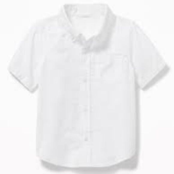 Old navy toddler boy white Oxford shirt shirt sleeve - Picture 2 of 3